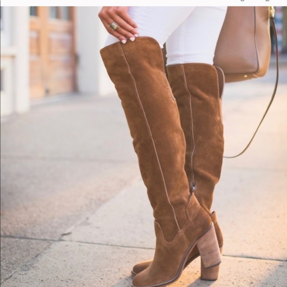Vince Camuto "Melaya" Over the Knee Suede Boots - Picture 3 of 16